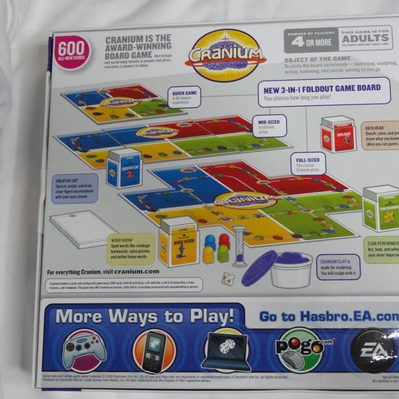 Cranium 3 In 1 Board Game Adult 4+ Players 2009 - 600 New Cards Great Condition - Picture 13 of 15